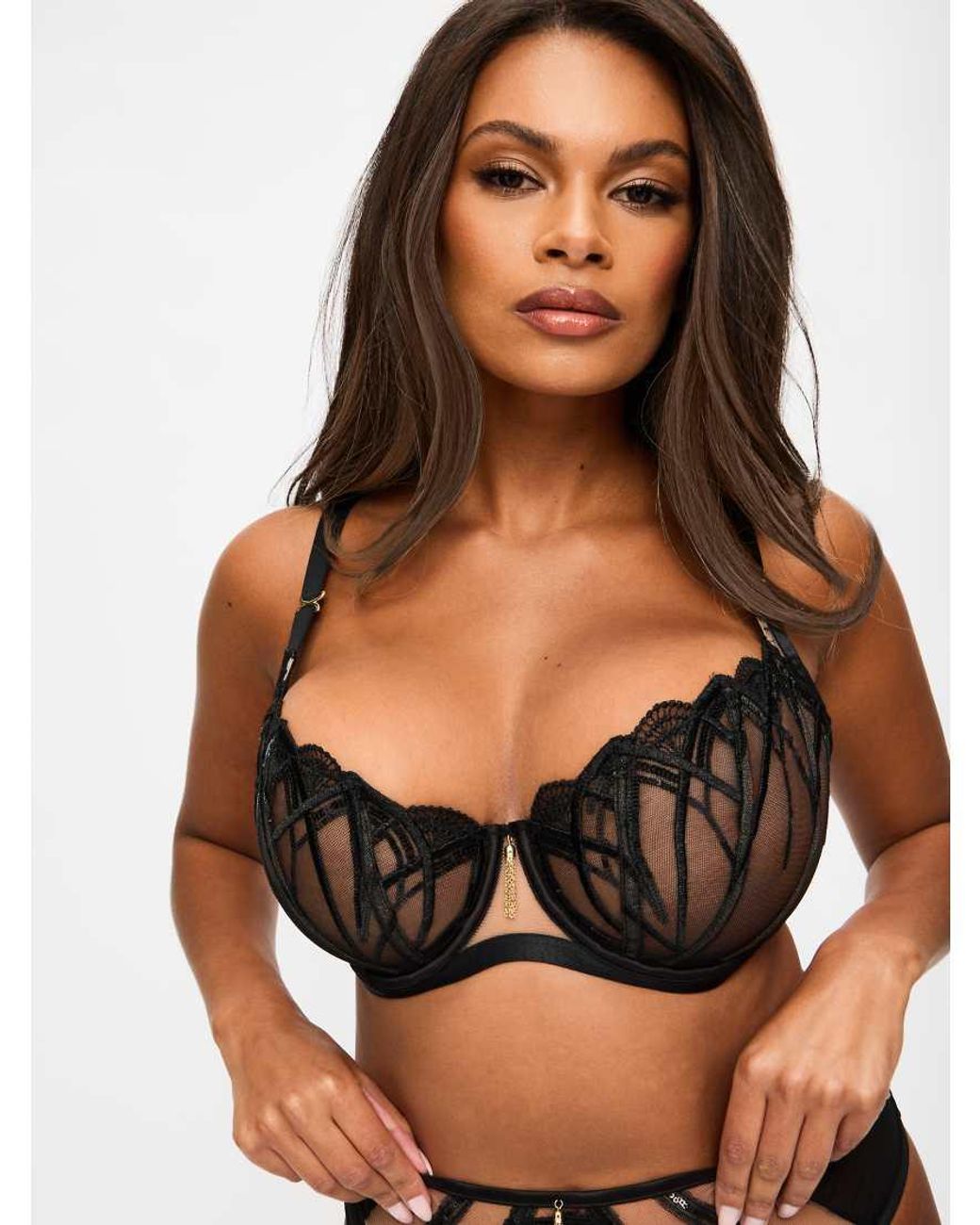 Ann Summers Black Desiring Decadence Non Padded Balcony Bra