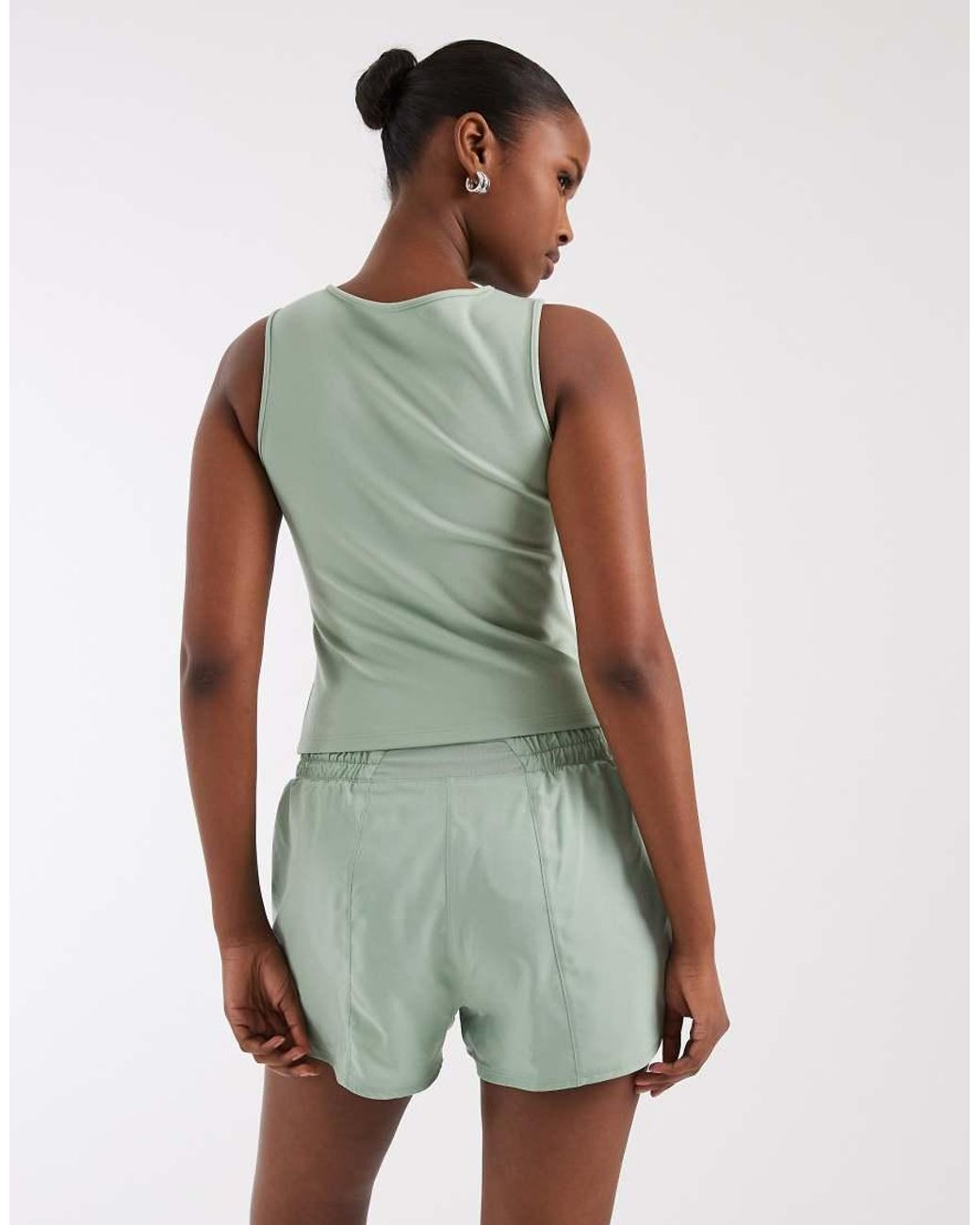 Nike Green Nike One Training Asymmetric Tank Top