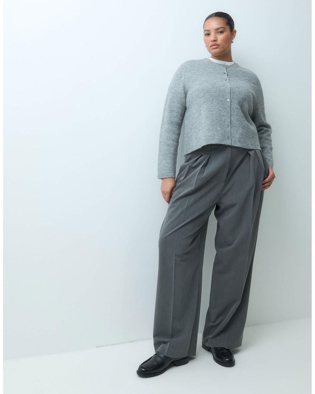 ASOS Blue Asos design curve gerippte basic-strickjacke