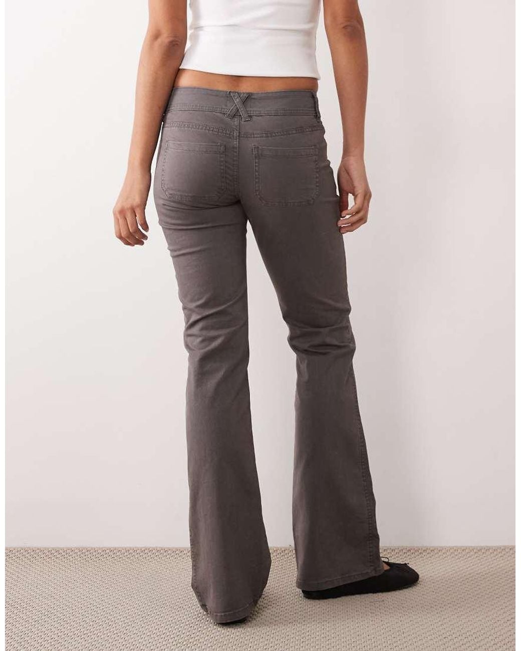 Cotton On Gray Suki Low Rise Bootleg Pant