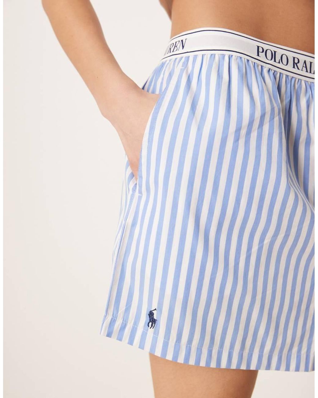 Polo Ralph Lauren White Sleep Boxer With Logo Elastic