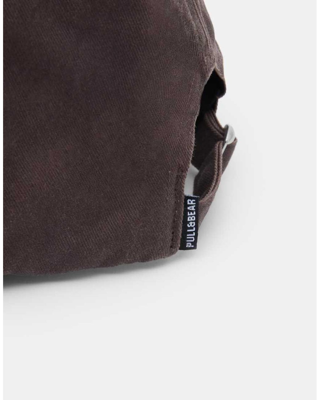 Pull&Bear Gray Embroidered Cap for men