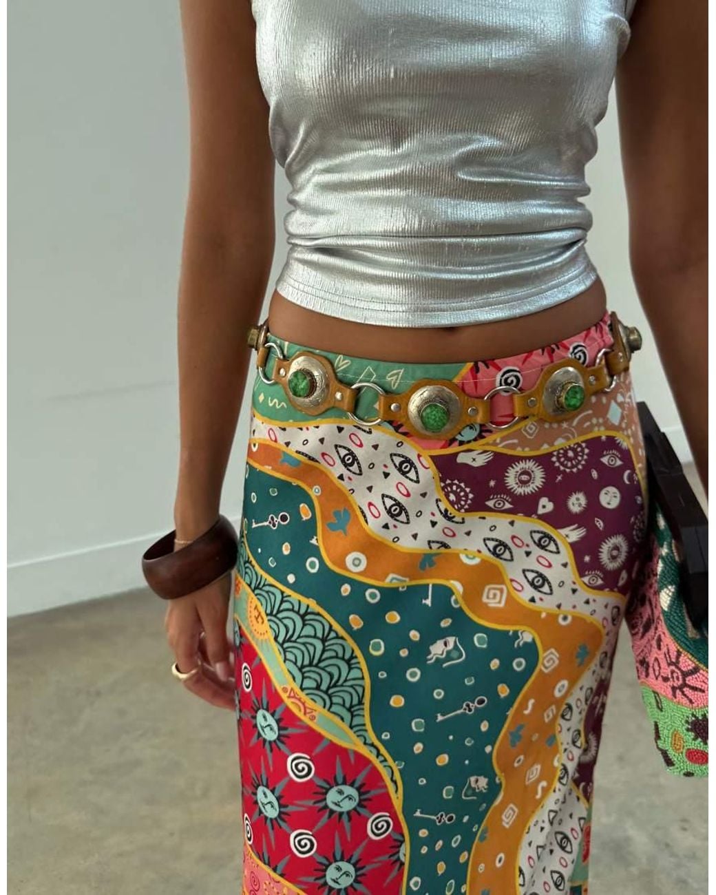Never Fully Dressed White Dorris Satin Maxi Skirt