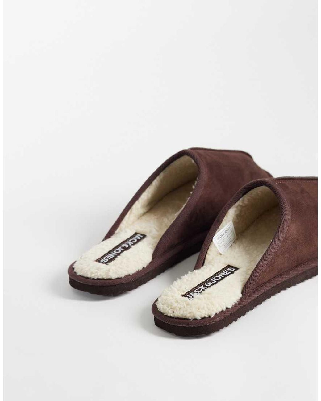 Jack & Jones Brown Faux Suede Slip On Slipper for men