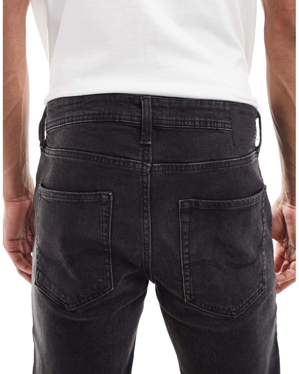 Jack & Jones White Clark Straight Jeans for men