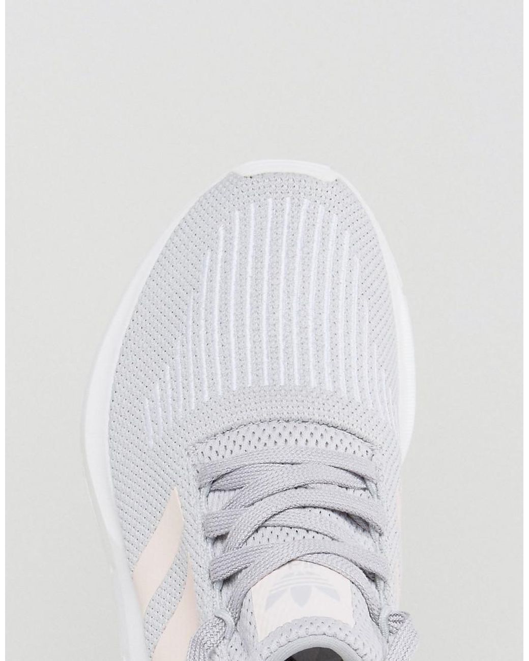 adidas Originals Originals Swift Run Sneakers In Gray With Pink Stripe |  Lyst