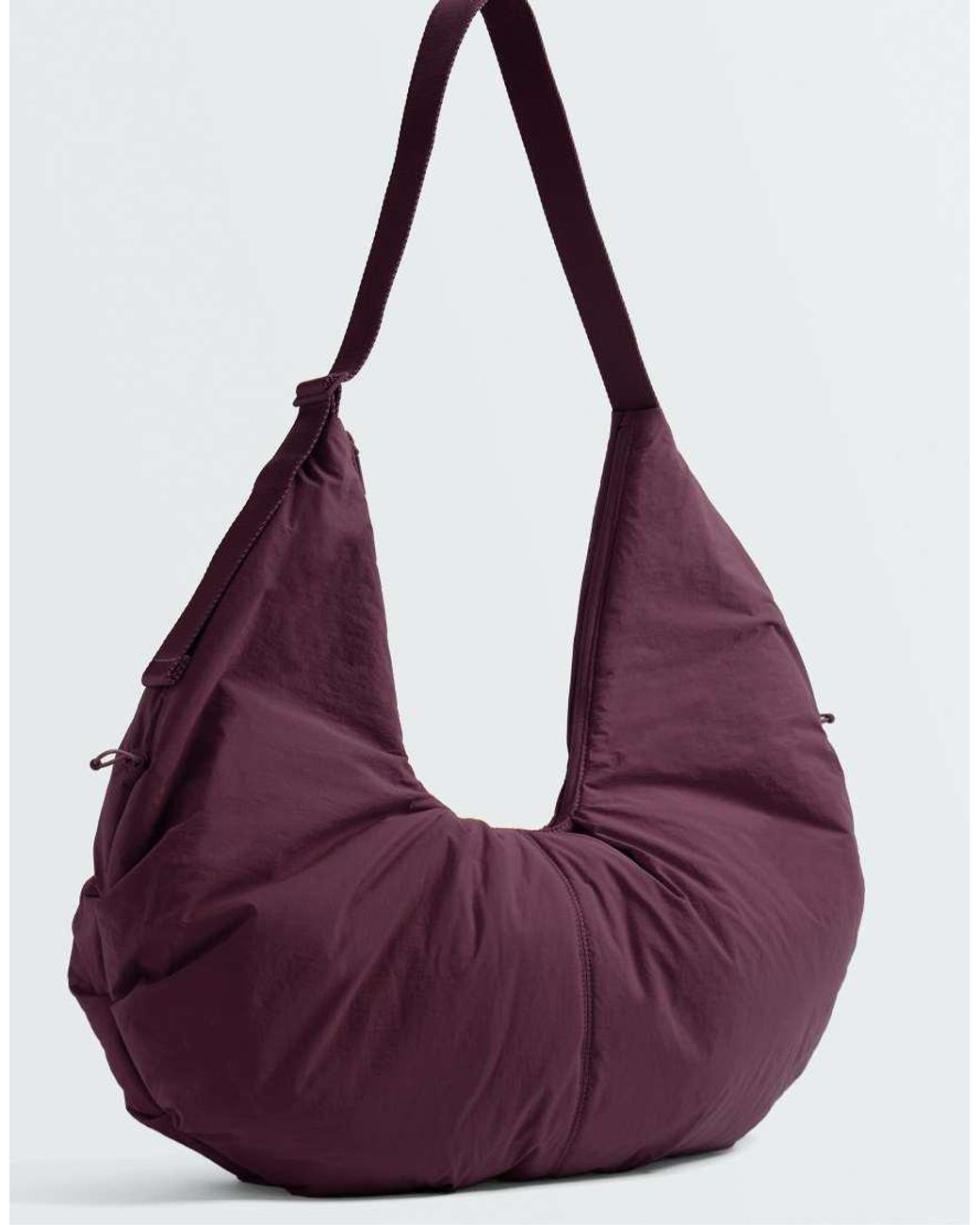 Oysho Purple Gathe Shopper Bag