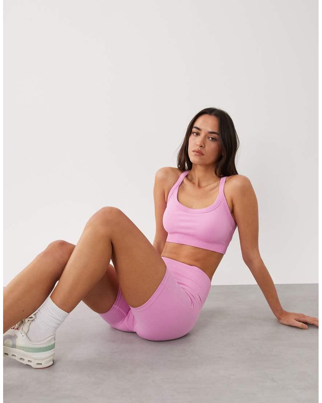 4505 Pink Sculpting Seamless Medium Support Convertible Strap Sports Bra