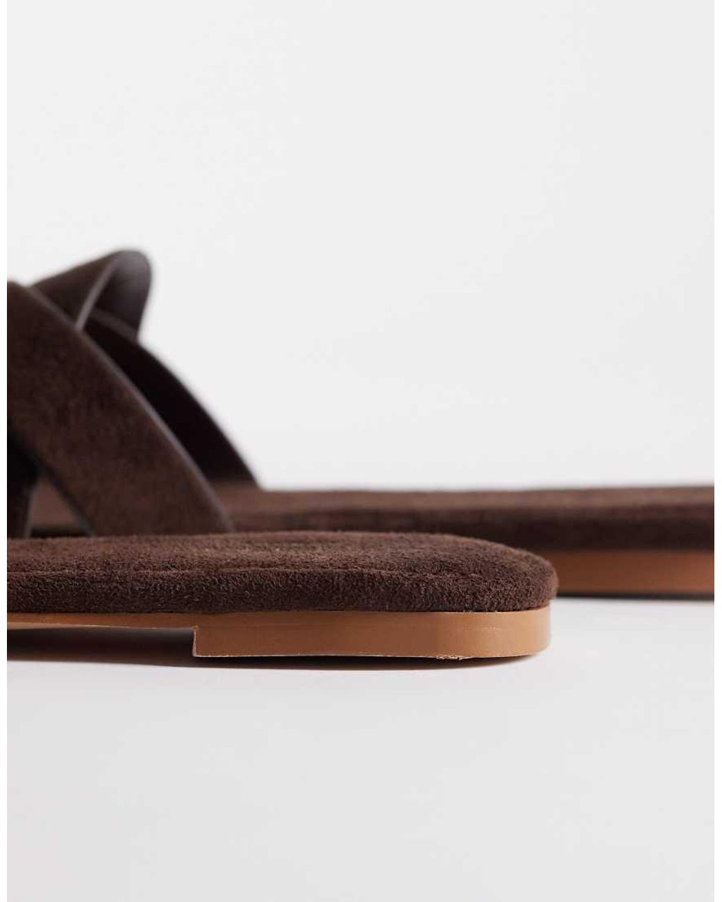 SIMMI Brown Simmi London Wide Fit Jade Flat Sandals