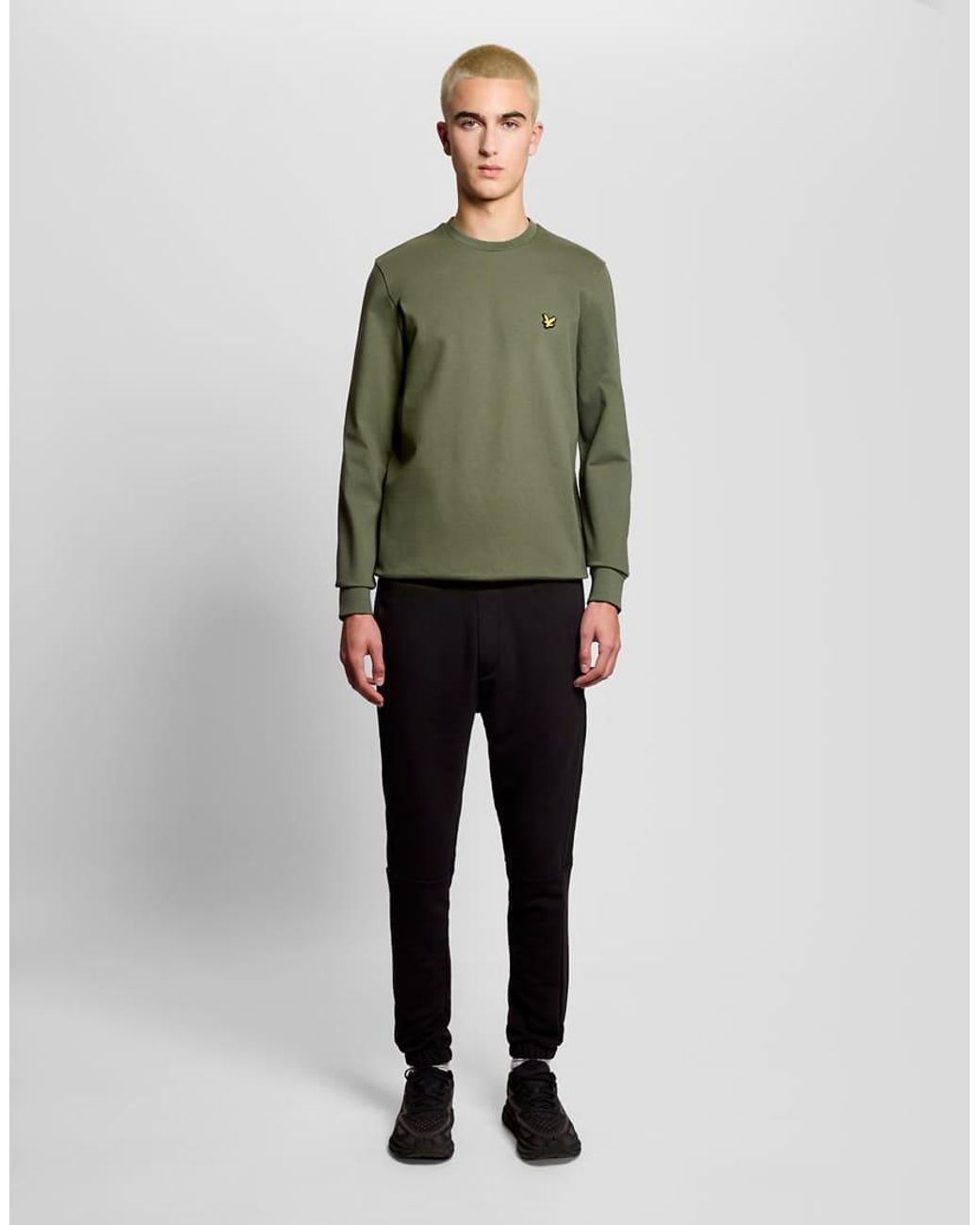 Lyle & Scott Green Mid Layers Crew Neck Fly Fleece for men
