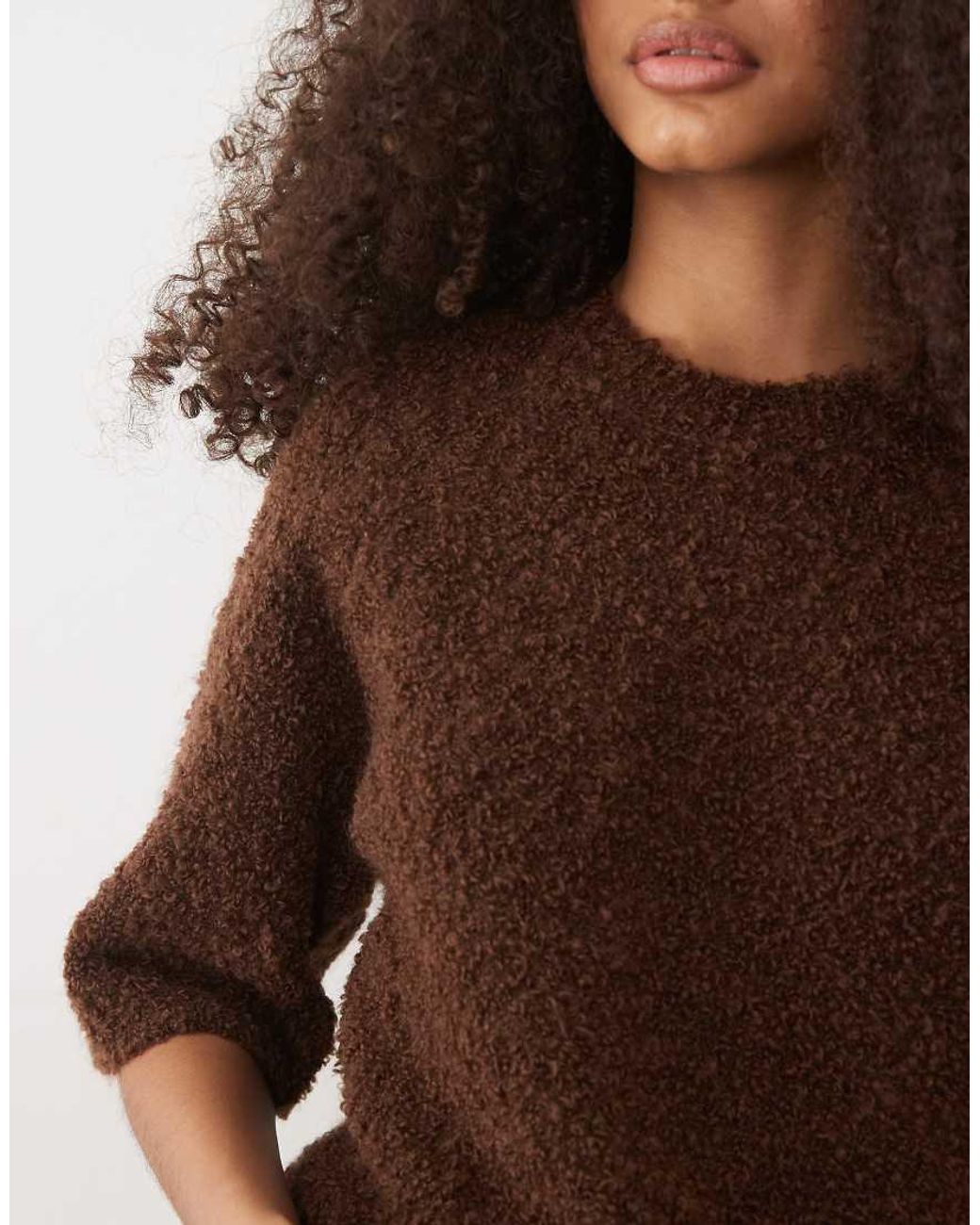 Brave Soul Brown Relaxed Fit Knitted T-Shirt
