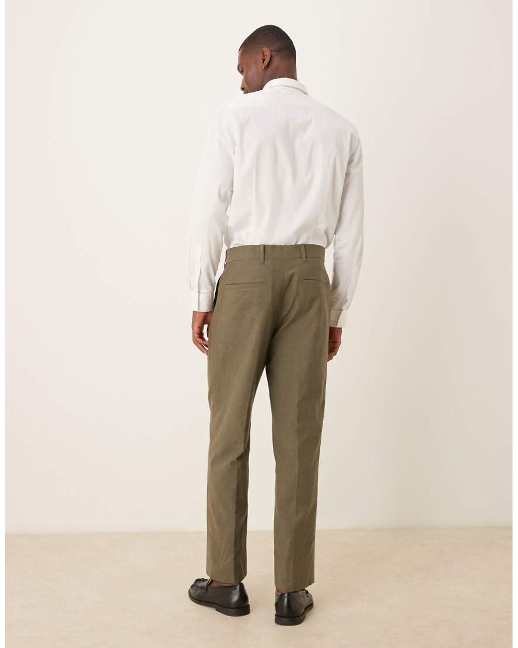Abercrombie & Fitch Natural Classic Linen Suit Trouser Co-ord for men