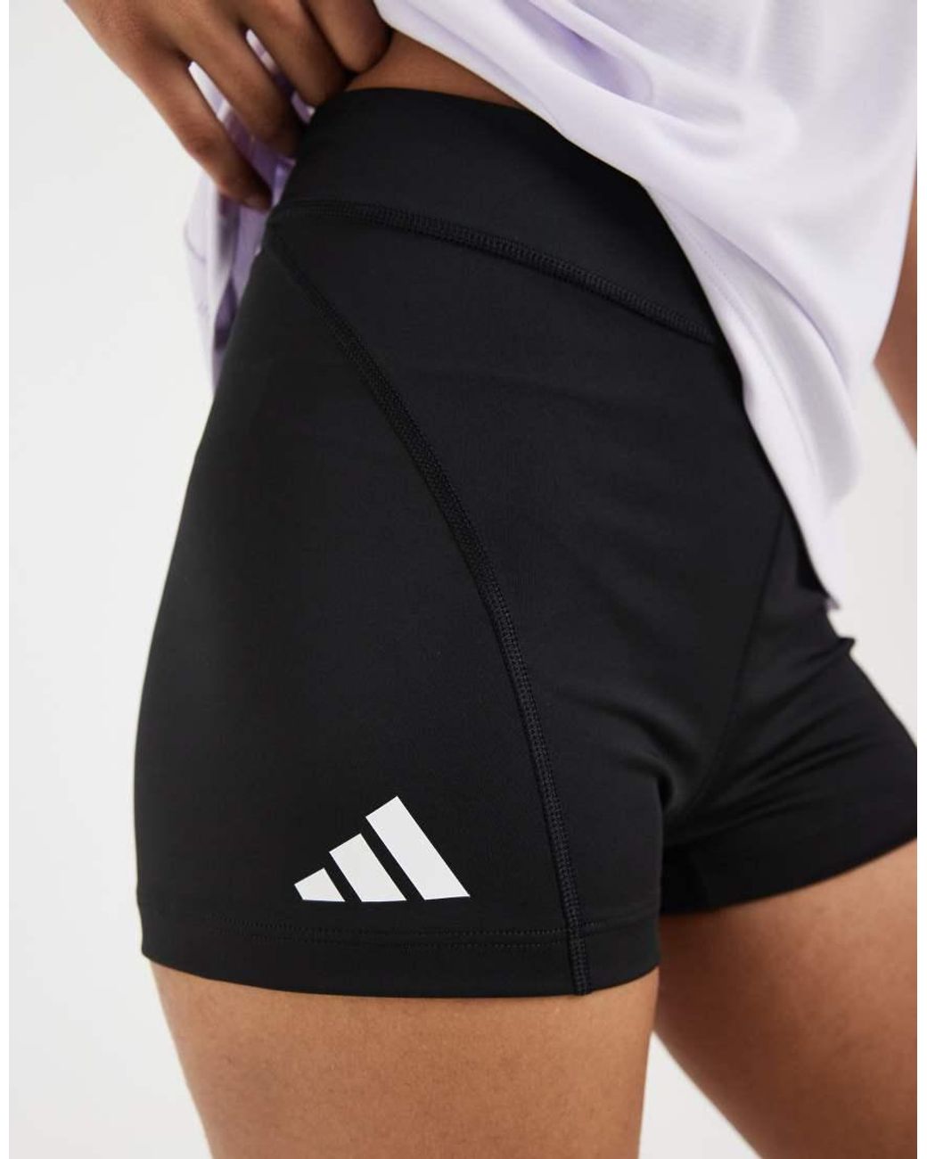 Adidas Originals White Adidas Running Adizero Booty Shorts