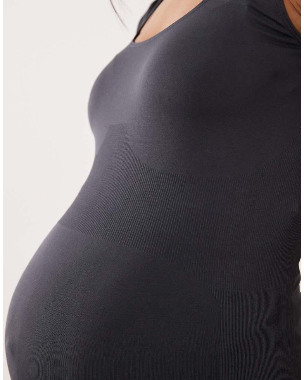 Mama.licious Blue Mamalicious Maternity Seamless Vest Top Co-ord