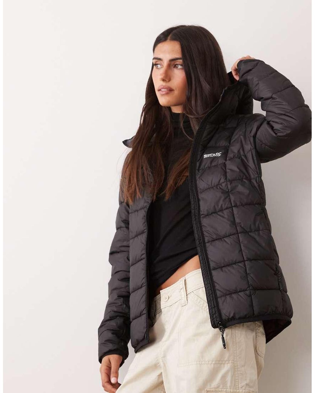 Regatta Black Hooded Asper Padded Jacket