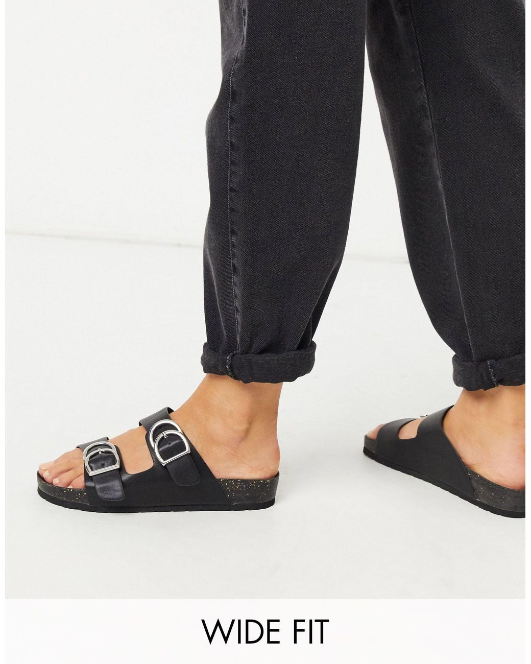 wide fit footbed sandals