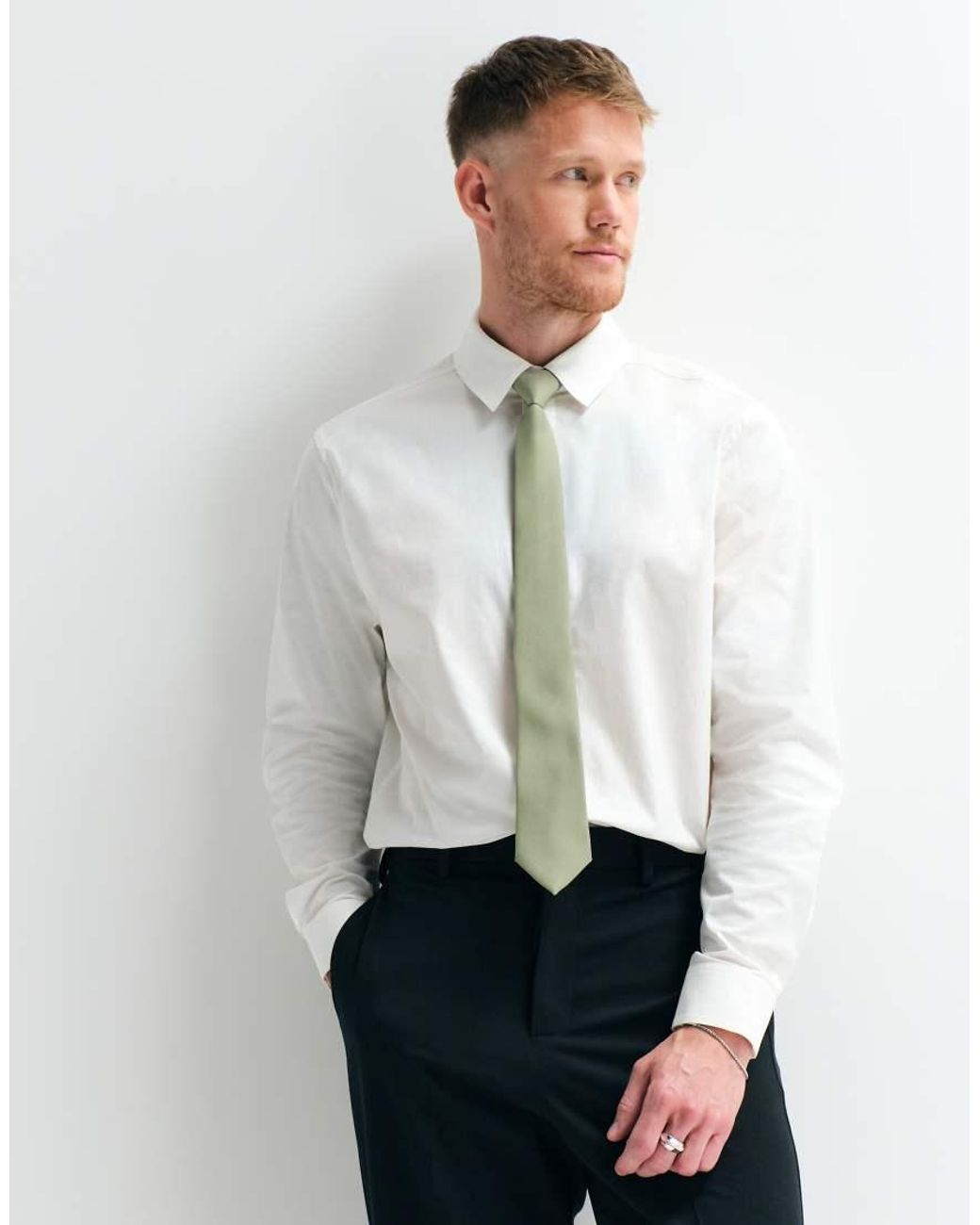ASOS Blue Asos Adaptive Regular Fit Smart Shirt for men