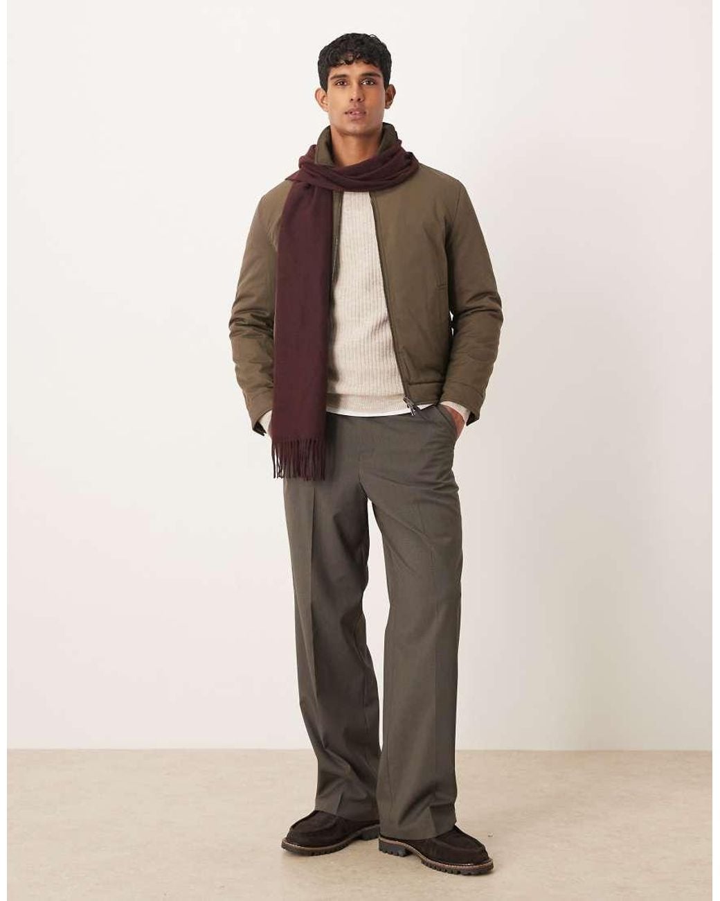Giacca Barn Slavato di Mango in Brown da Uomo