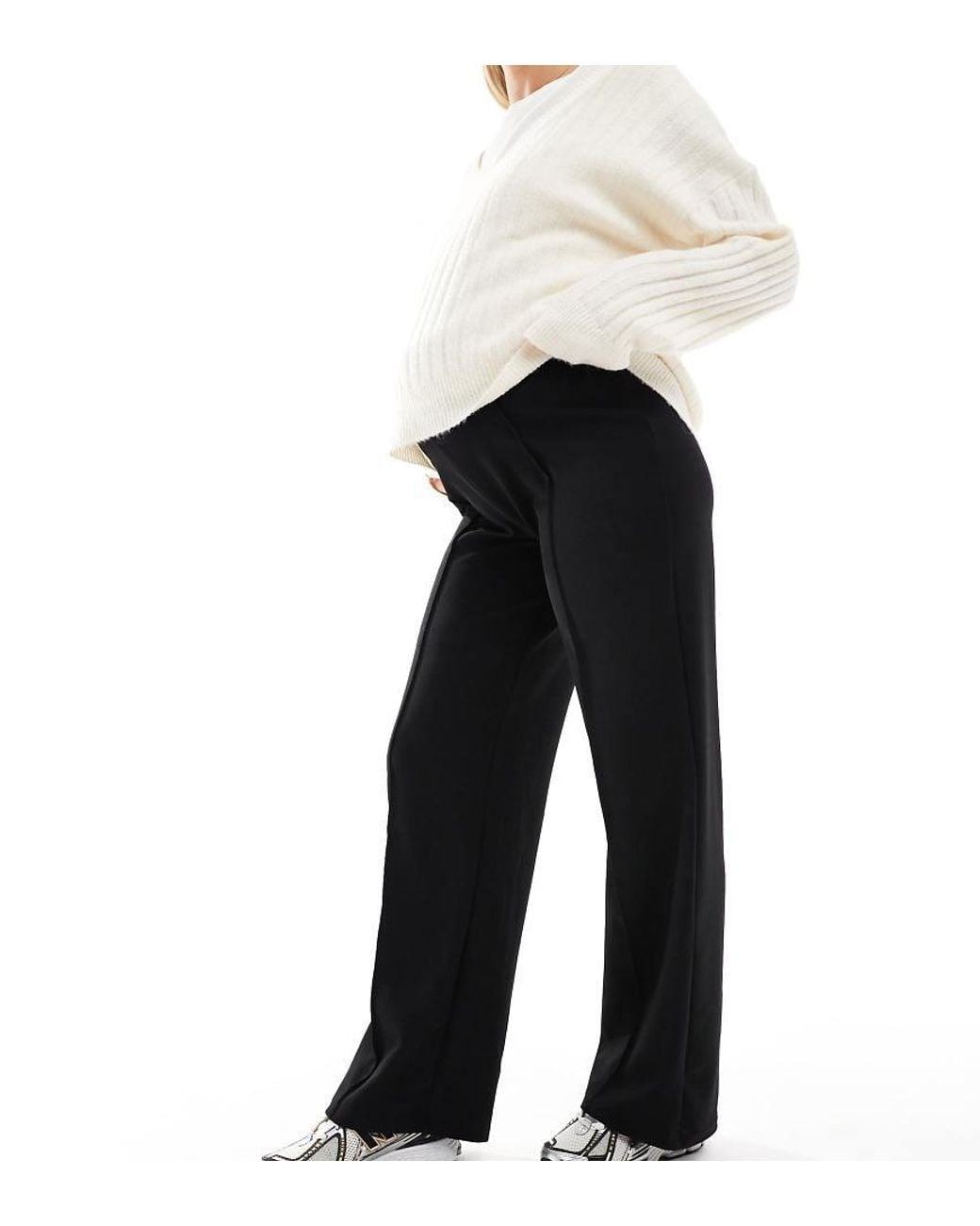 Vero Moda Blue Pleat Front Wide Leg Trousers