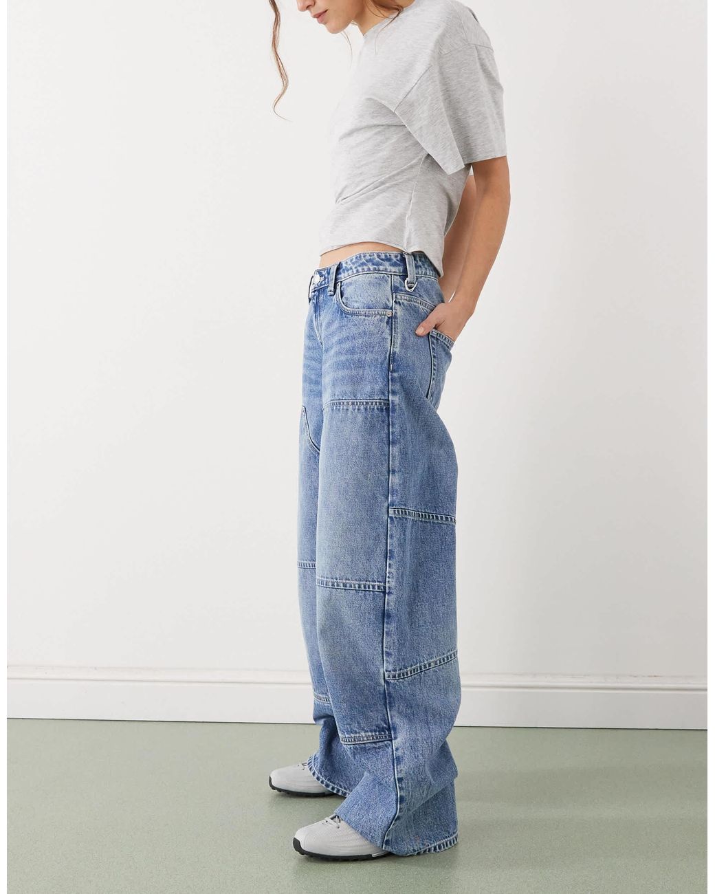 Monki 05913267 Monki Encino Workwear Jeans in Blue | Lyst