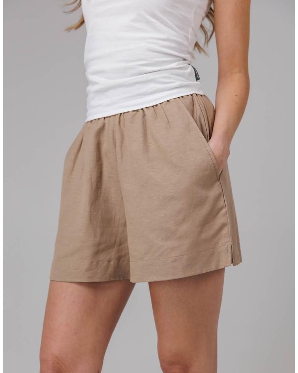 French Connection Natural Elasticated Waist Shorts