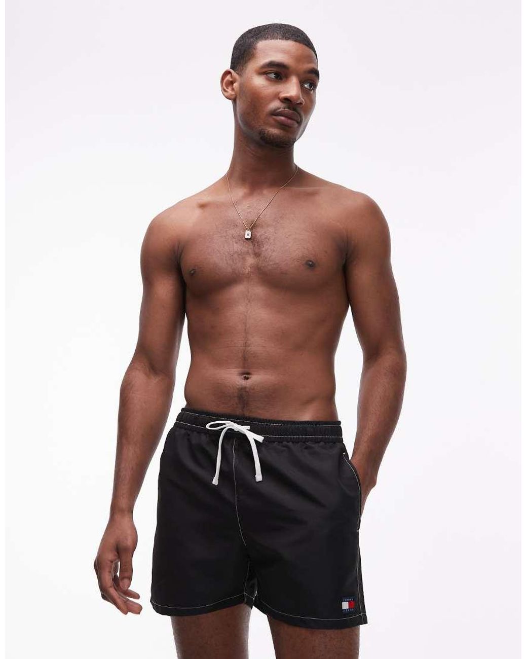 Tommy Hilfiger Red Drawstring Swim Shorts for men