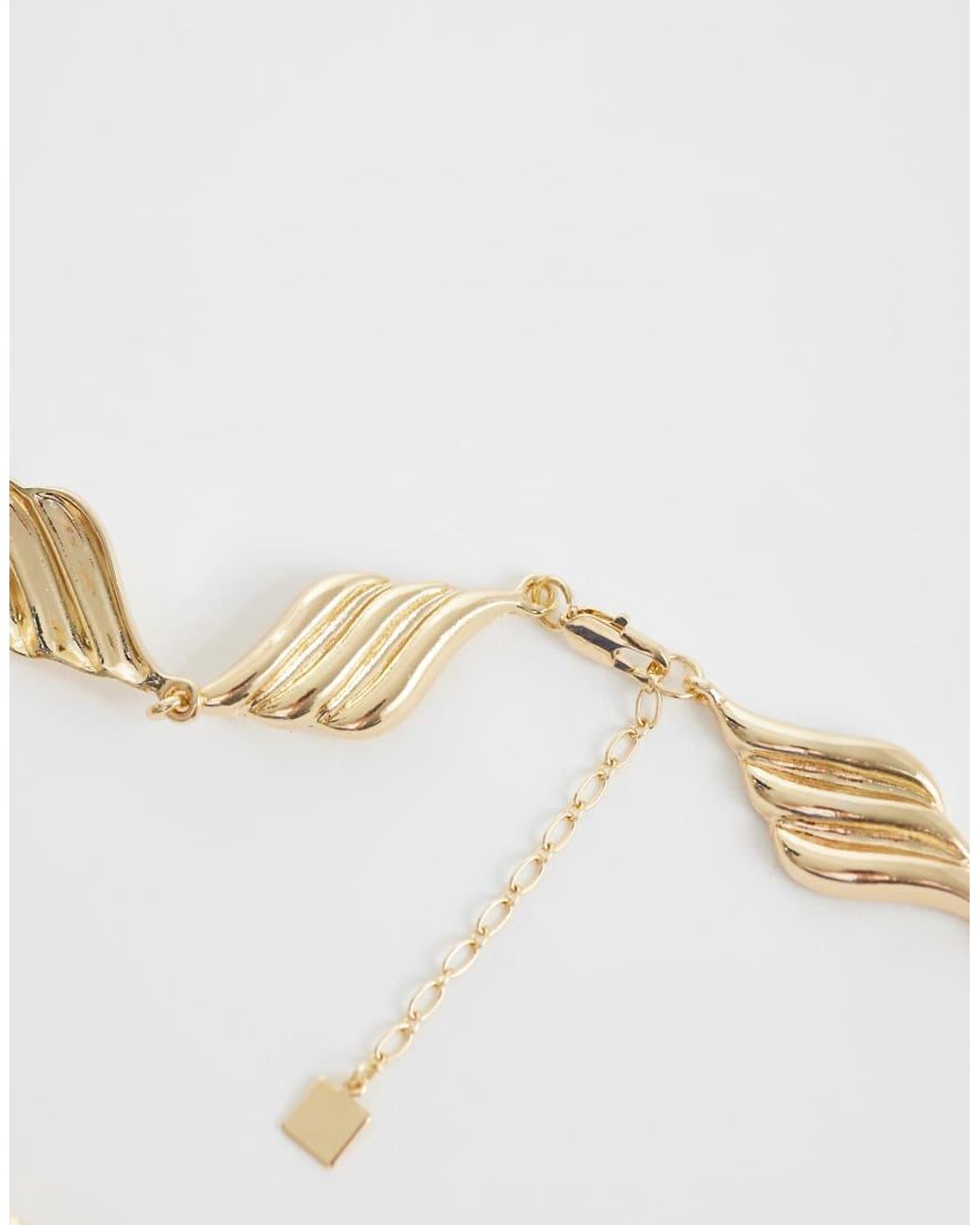 ASOS White Asos Design Curve Twisted Link Tone Necklace