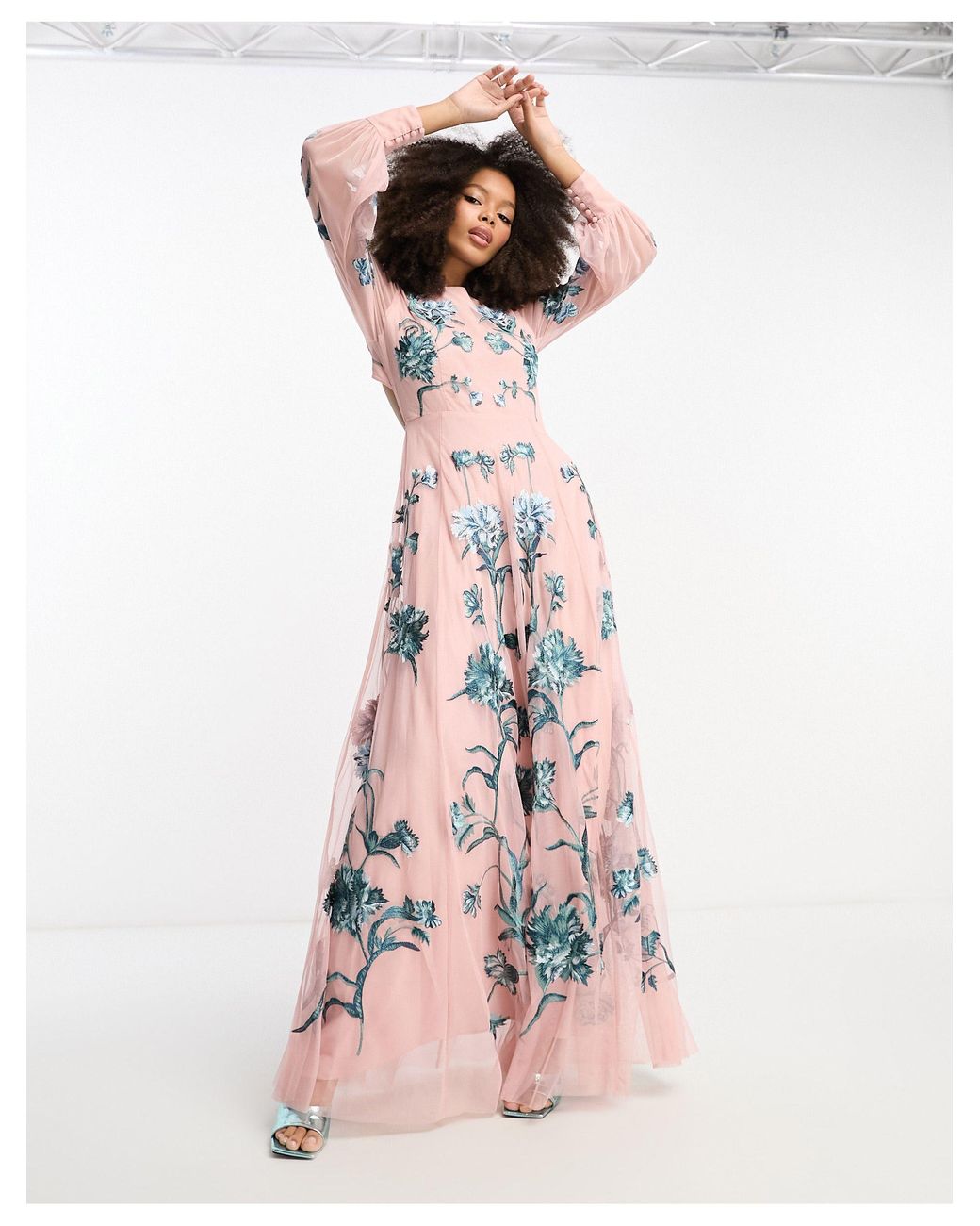 ASOS DESIGN cami ruched pleated maxi dress in floral print | ASOS