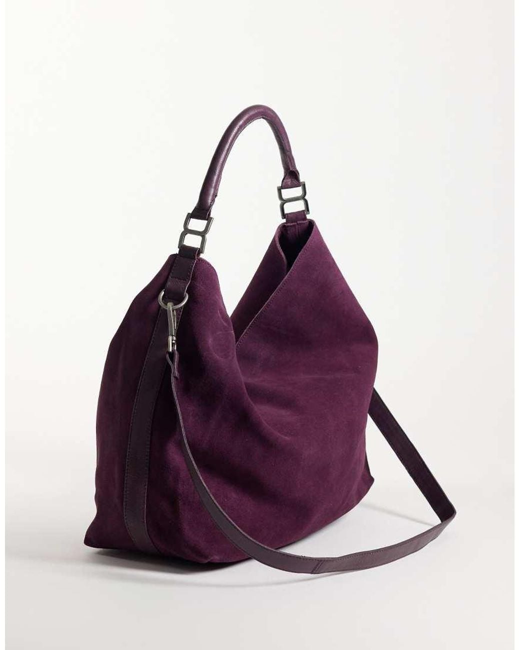 Free People Purple Suzie Slouchy Suede Bag