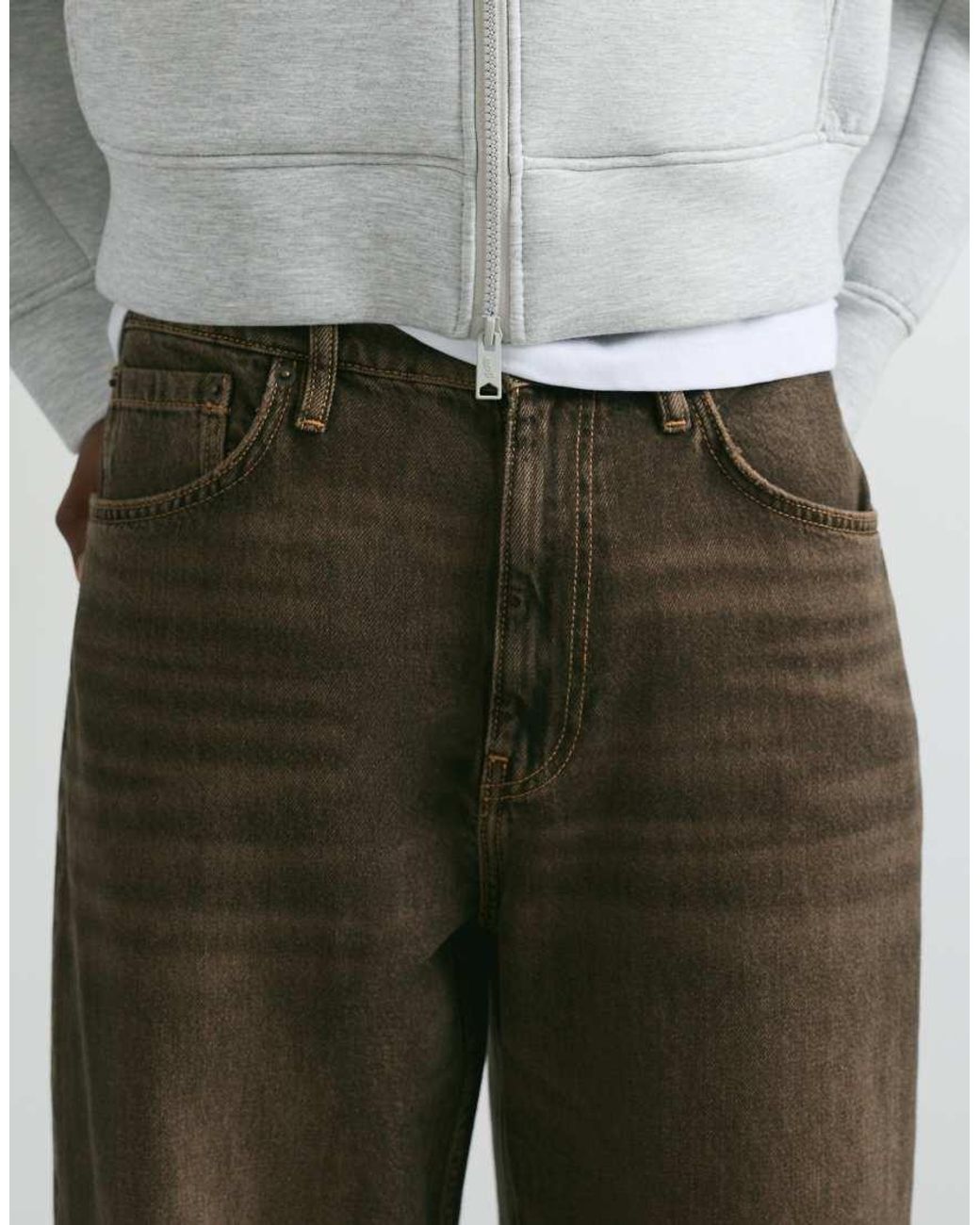 Pull&Bear Gray Wide-Leg Jeans for men