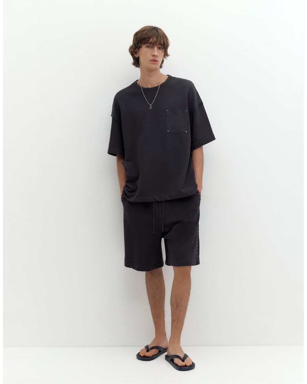 Pull&Bear – oversize-t-shirt in Blue für Herren