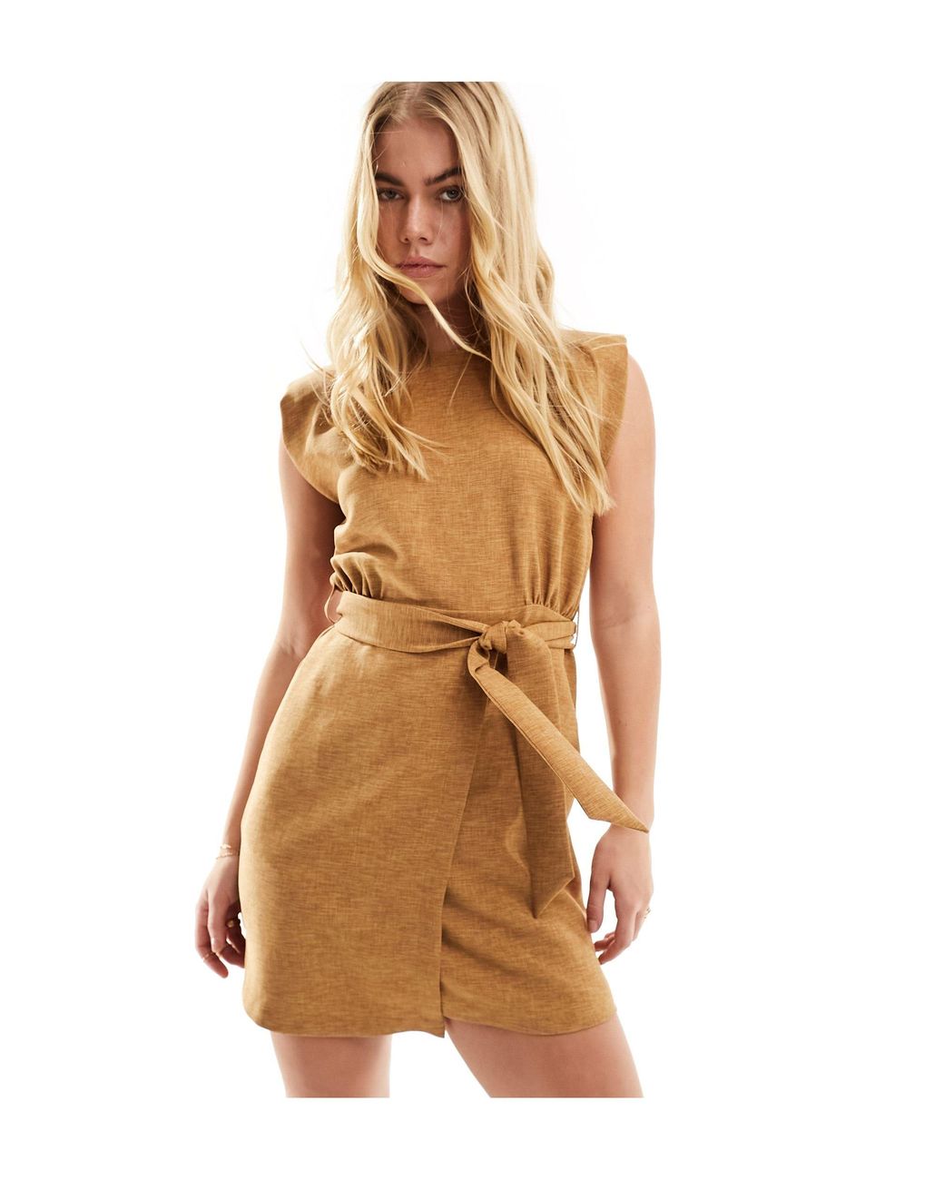 Closet draped sleeveless outlet wrap dress