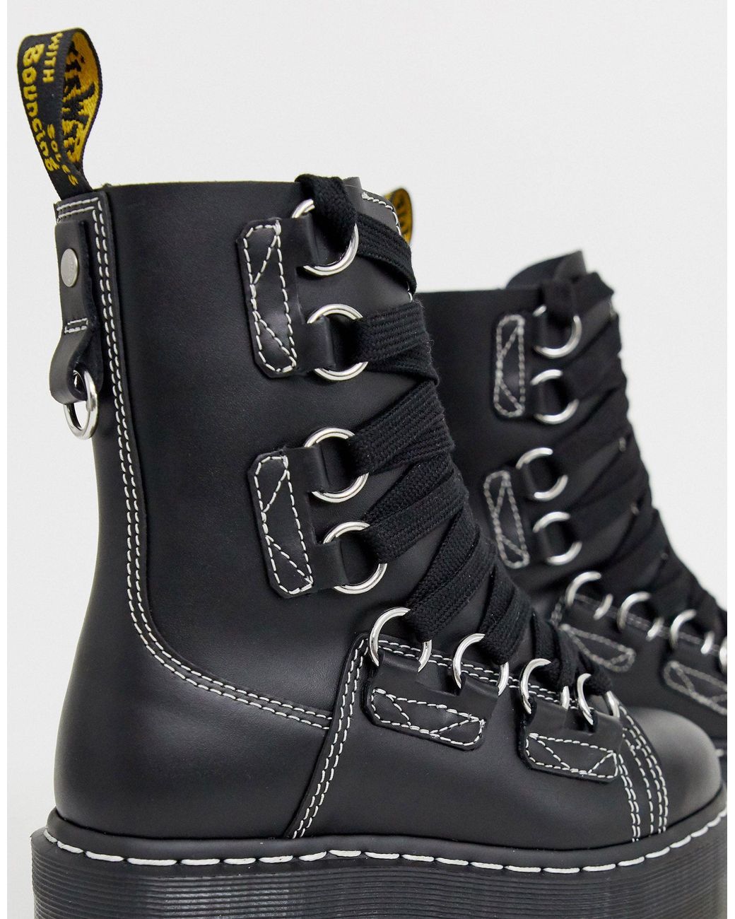 Dr. Martens – Jadon XL – e Ankle-Boots aus Leder mit breitem Schuhband und  dicker Sohle in Schwarz | Lyst DE