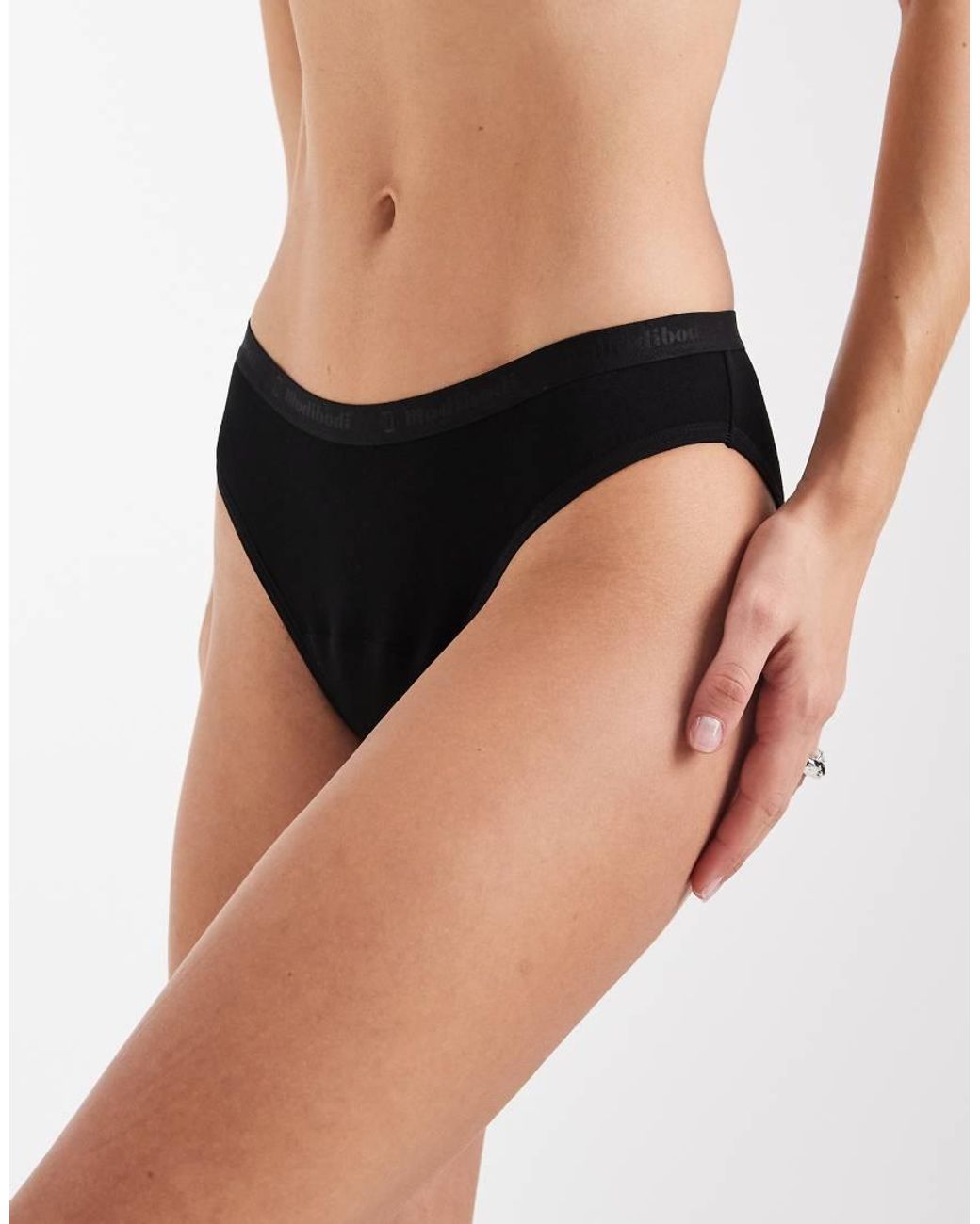 Modibodi Black Classic Moderate Absorbency Period Brief