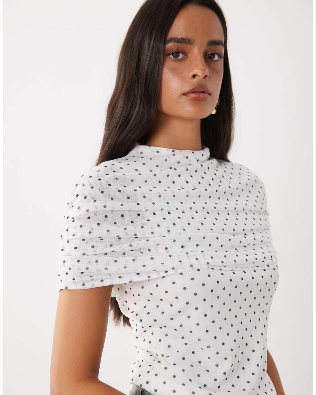 Vero Moda White Cape Detail Top