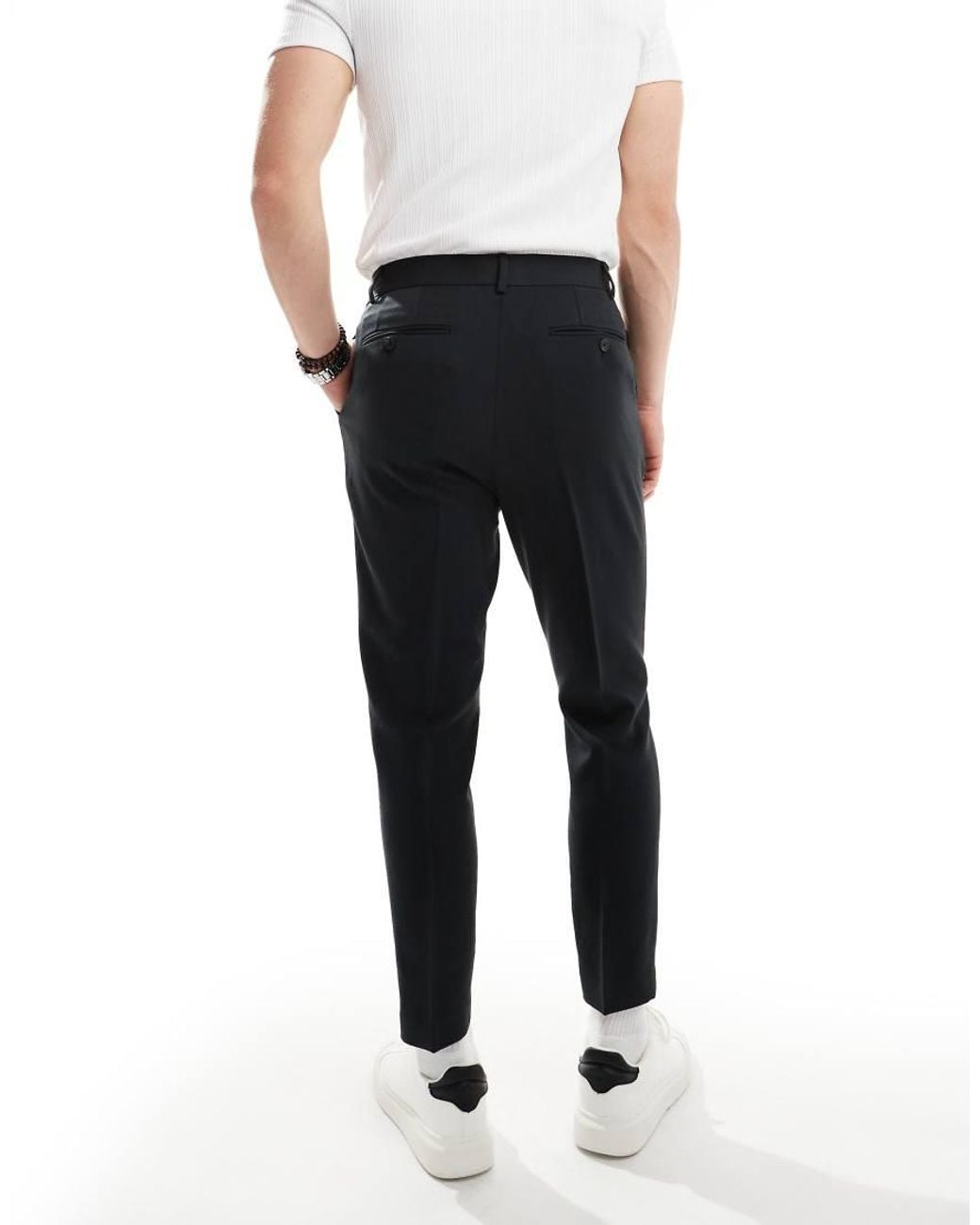 ASOS Blue Tapered Smart Trousers for men