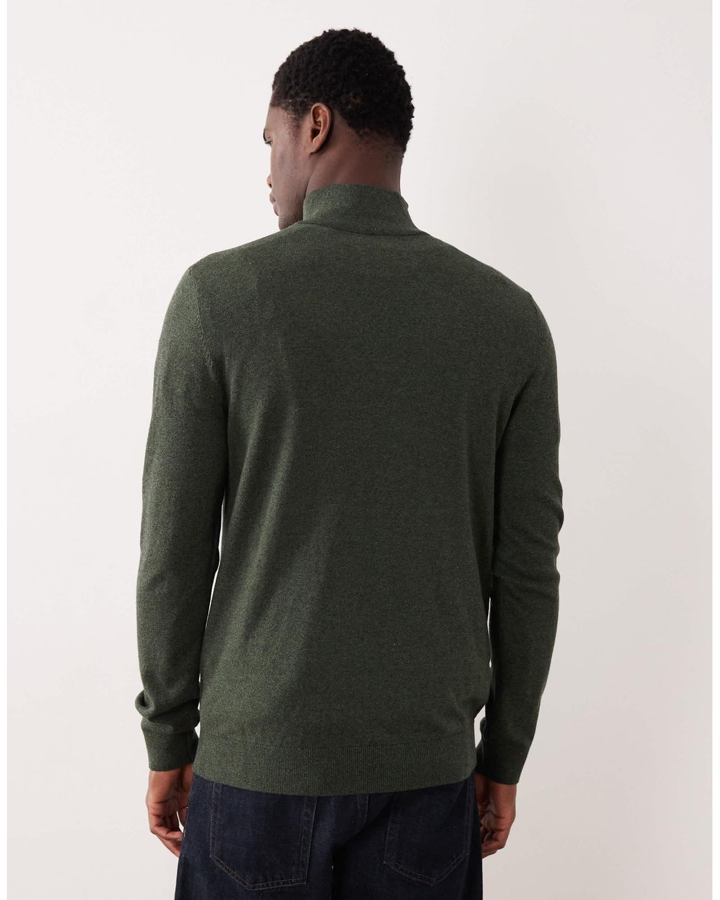 Pull avec col zippé - foncé SELECTED pour homme en coloris Gray
