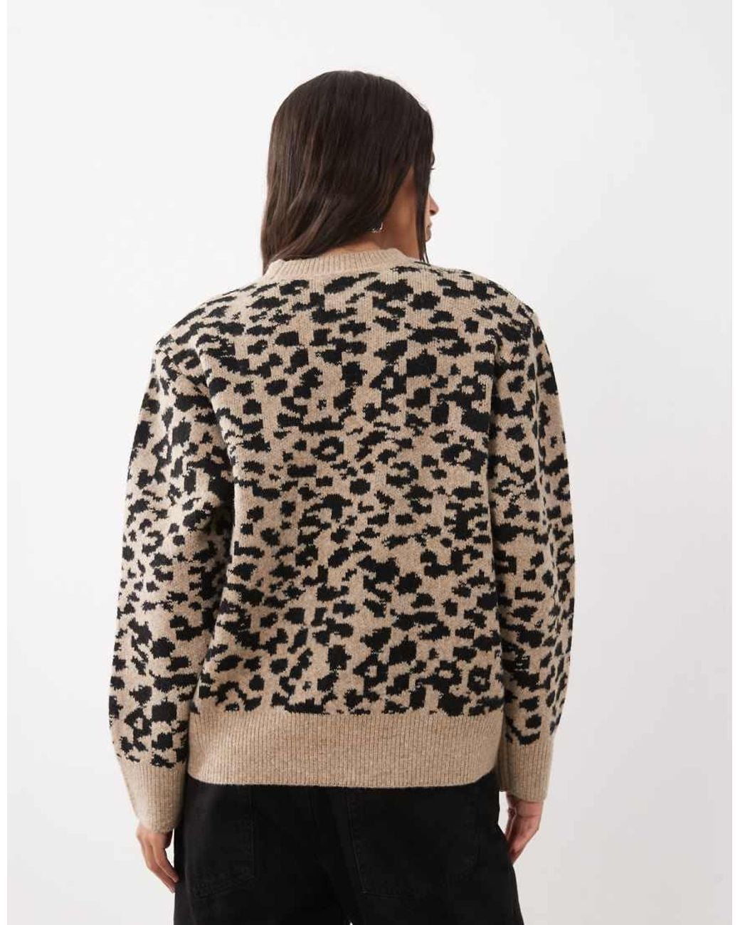 ASOS Brown Drop Shoulder Pad Longline Jumper