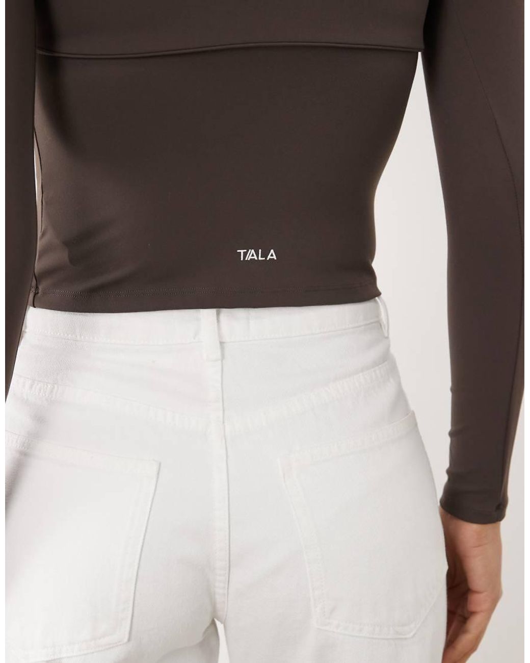 Tala Gray Dayflex V-neck Long Sleeve Top
