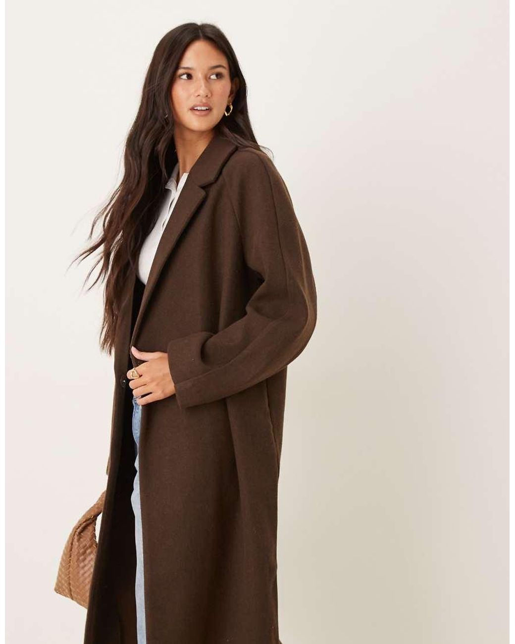 Abrigo Marrón Cómodo De -Verde ASOS de color Natural
