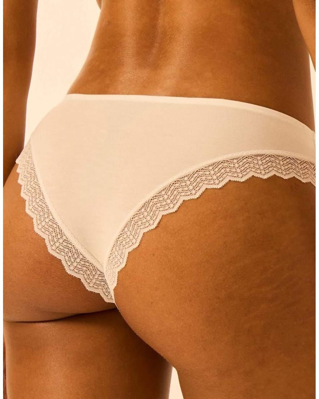 Stripe & Stare Black Zigzag Lace Brazilian Knicker Four Pack