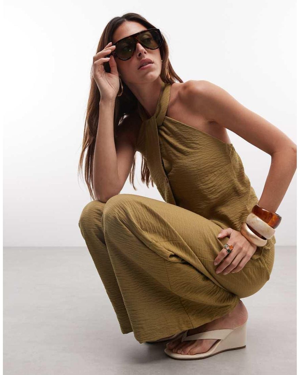 New Look Natural Co-ord Wide Leg Trousers