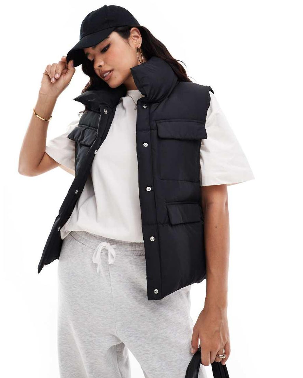 Threadbare Gewatteerde Bodywarmer in het Blue