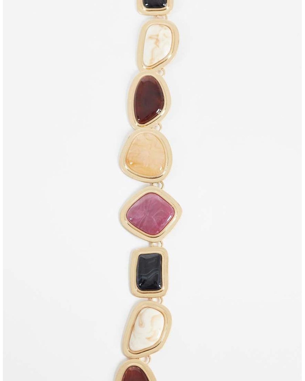 ASOS Natural Resin Stone Set Belt