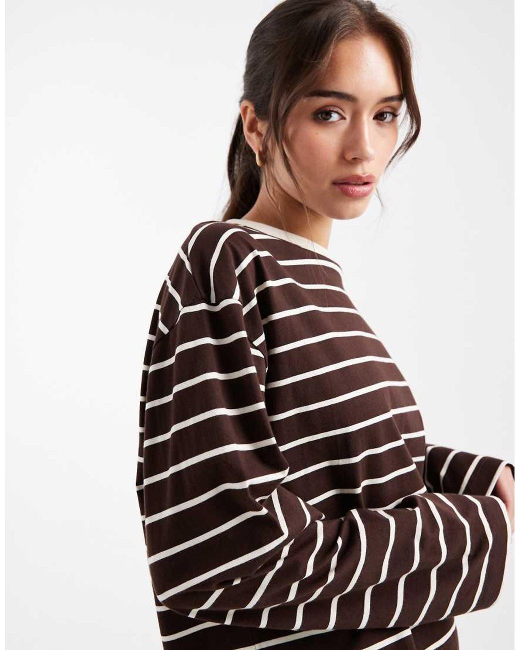 Miss Selfridge Black Boxy Long Sleeve Top