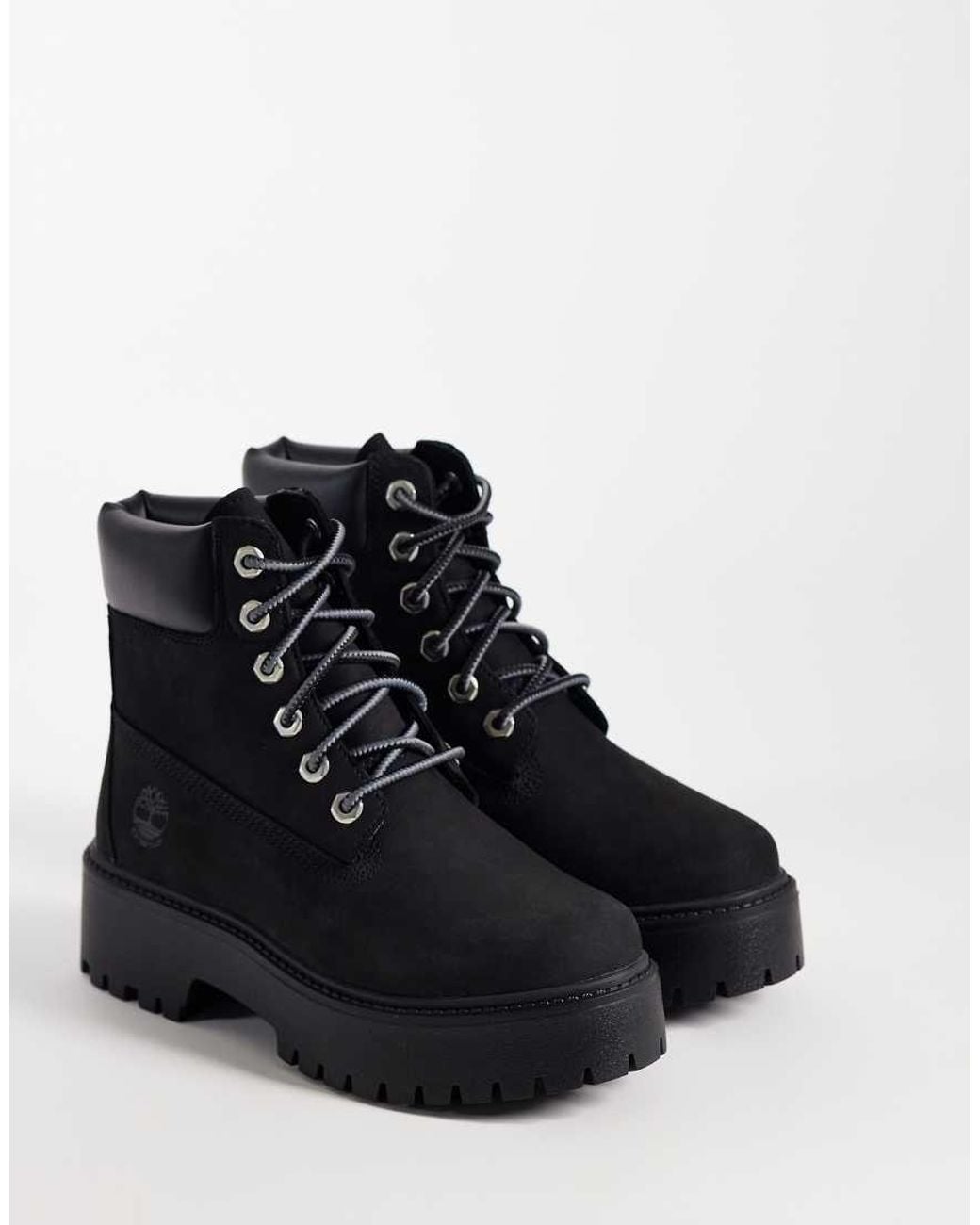 Timberland Black Stone Street 6 Inch Elevated Boots