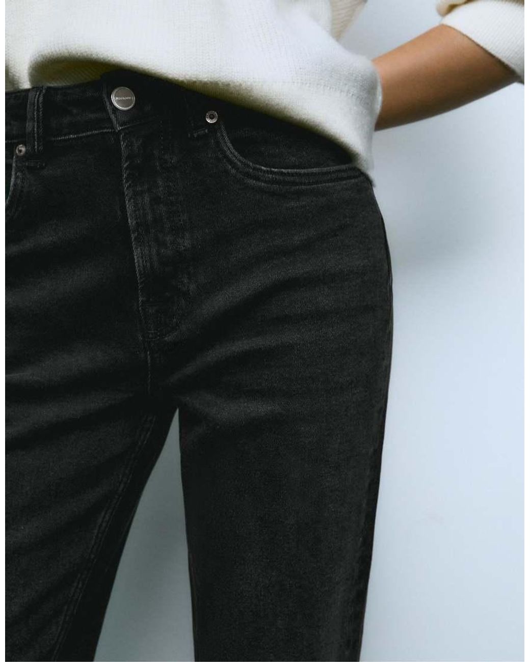 Stradivarius White Tall D14 Slim Comfort Fit Jeans