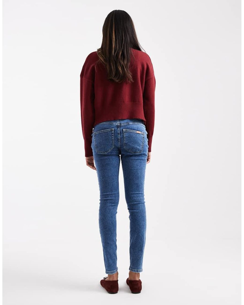 ASOS Blue Asos Design Maternity Ultimate Skinny Jeans