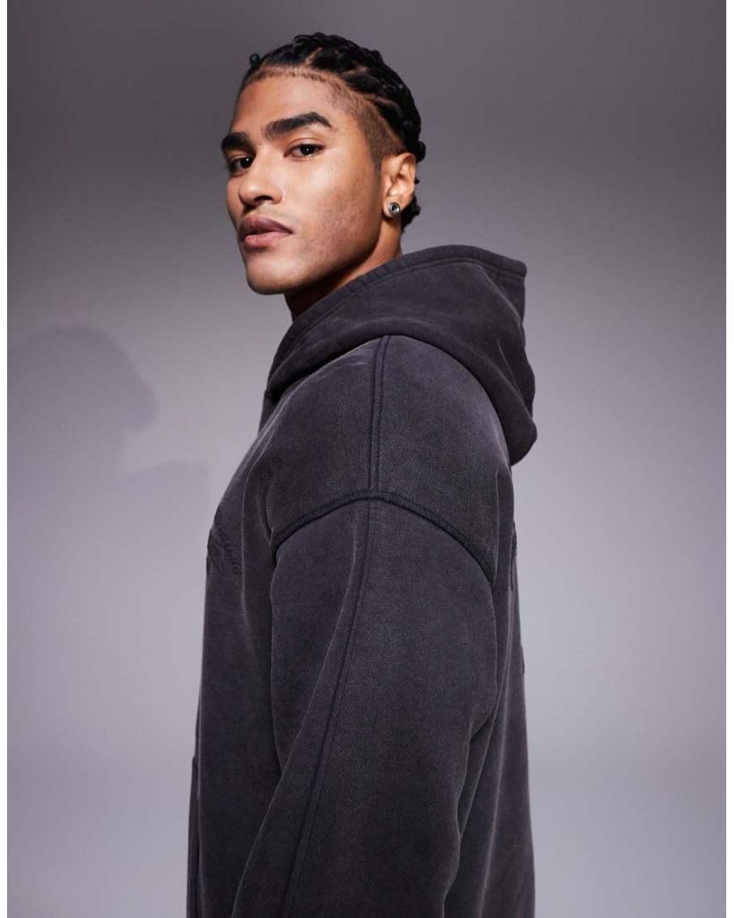 Good For Nothing Blue Oversized Pullover Hoodie for men