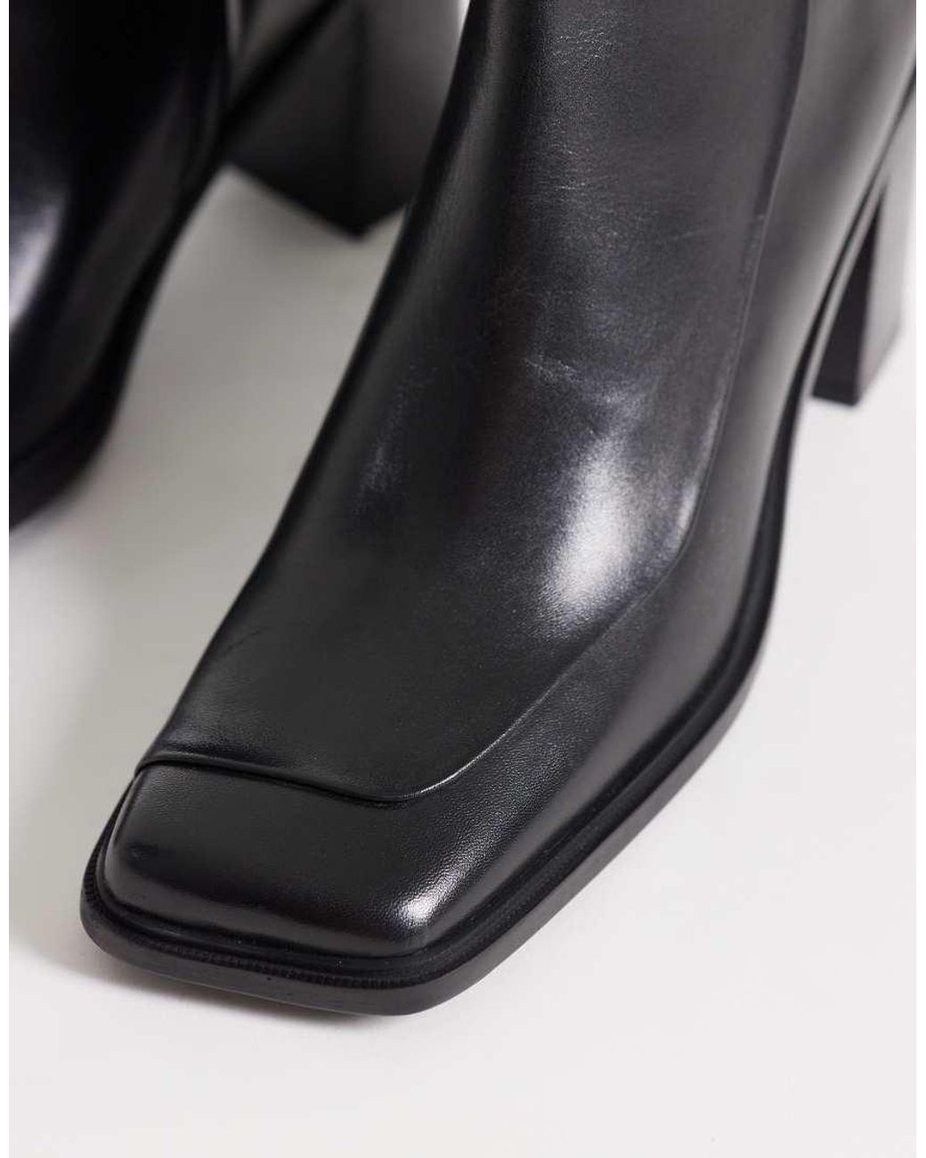 Bronx Black New-corfu Square Toe High Ankle Boots